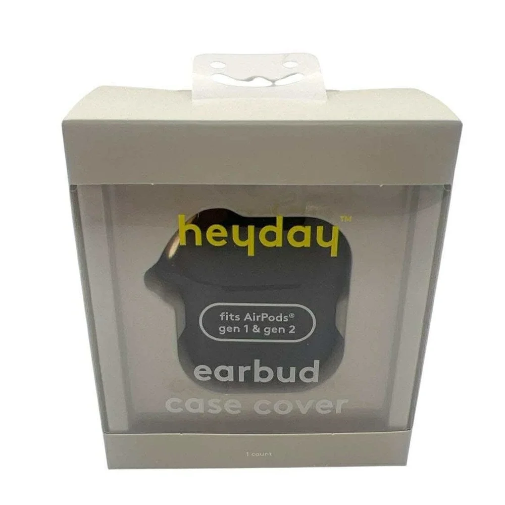 Heyday Black Earbud Case Cover‎ for AirPods Gen 1 & Gen 2 Protective New 6 pack